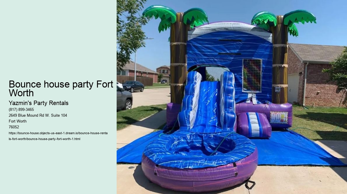 Bounce house party Fort Worth 